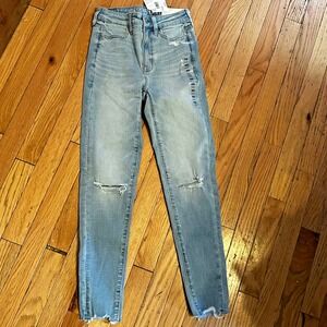 NWT American Eagle Jegging Jeans Next Level Stretch Light Blue Size 000 Short‎